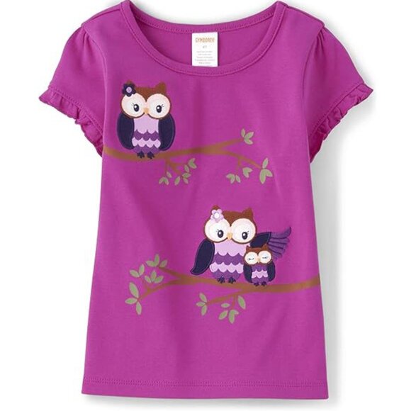 TWO Gymboree Toddler Embroidered Short Sleeve T-shirts, T12 - Picture 1 of 4